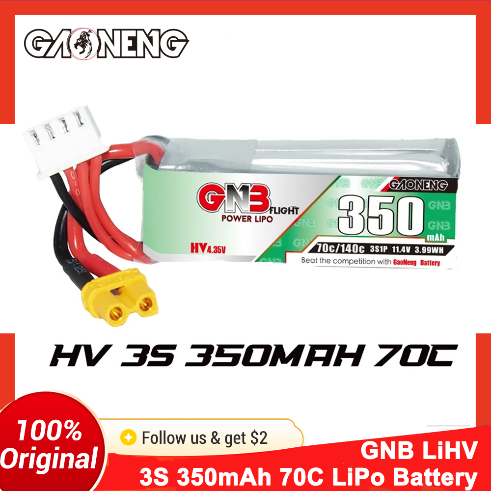 Drone Battery Li-Ion - Batería LiPo Gaoneng GNB 350mAh 3S