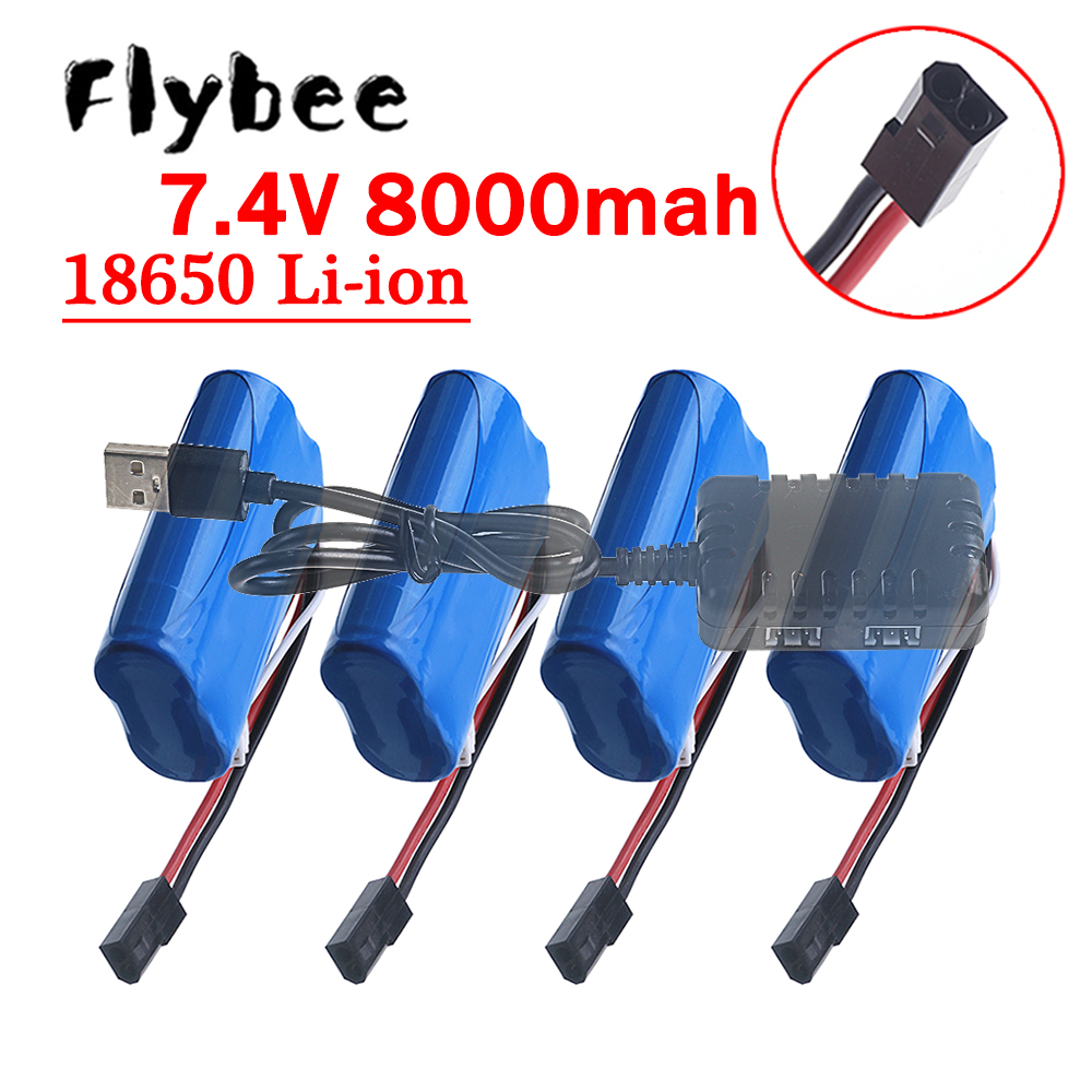 Drone Battery Li-Ion - (5500 Plug) Batería 18650 7.4V 8000Mah,