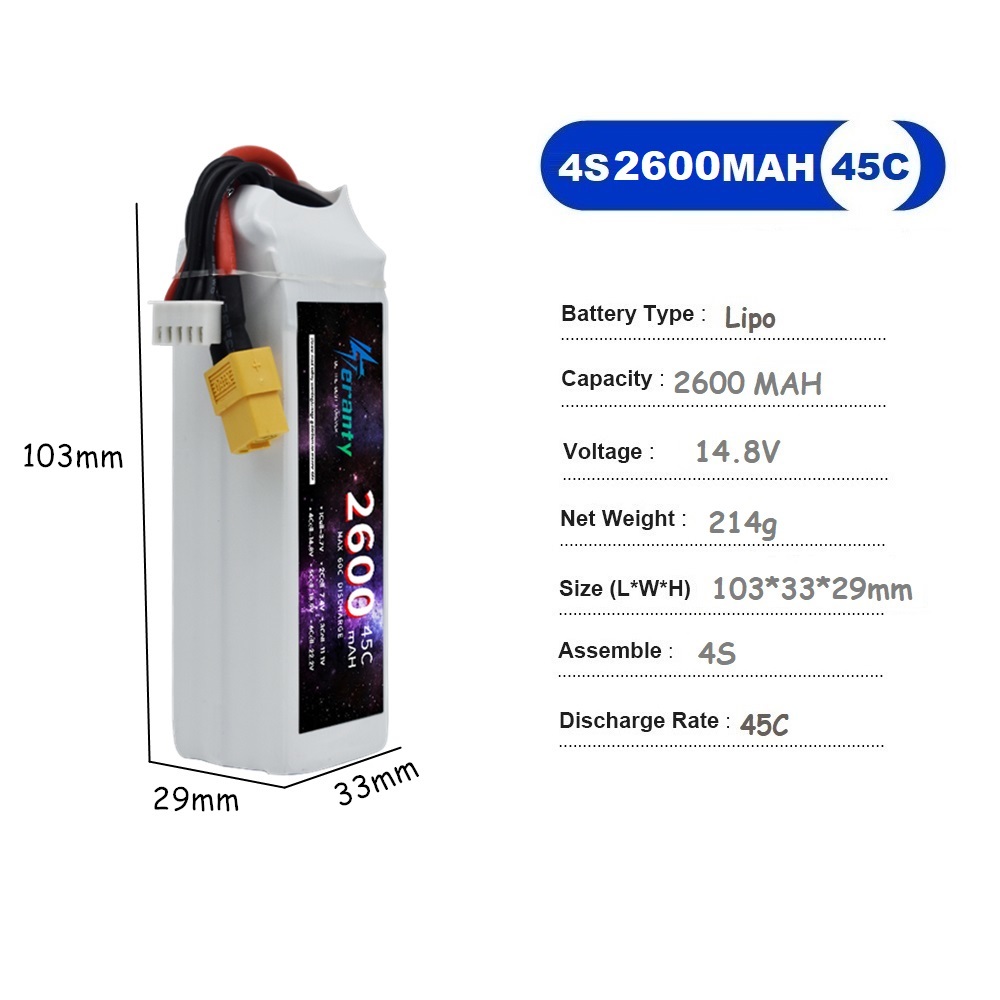 Batería LiPo 4S 14,8 V 1500mah - Drone Battery Li-Ion reseña y precio