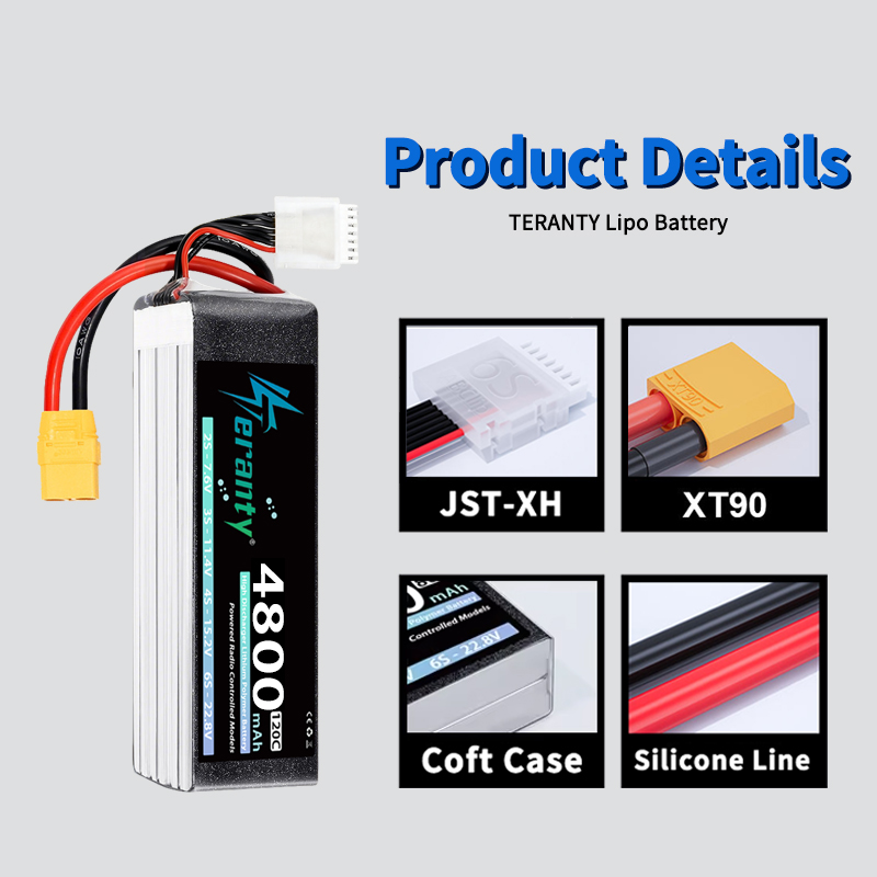 Batería Lipo TERANTY 6S 4800mA - Drone Battery 6S reseña y precio