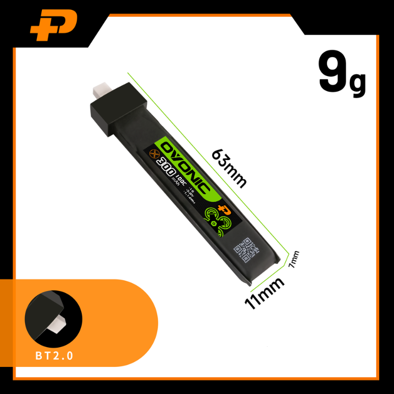 5 baterías Lipo OVONIC de 300m - Drone Battery Li-Ion reseña y precio