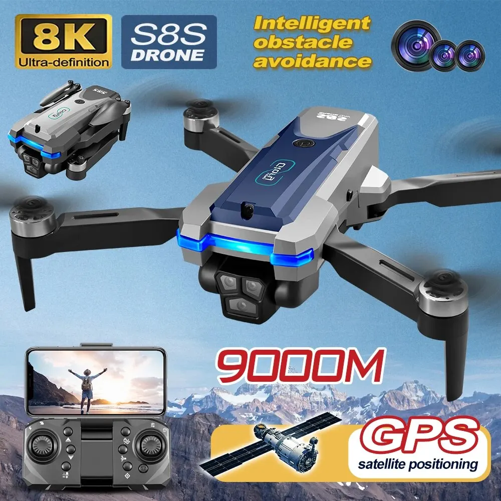 Dron plegable S8S con GPS, 5G, - Drone Battery Case reseña y precio
